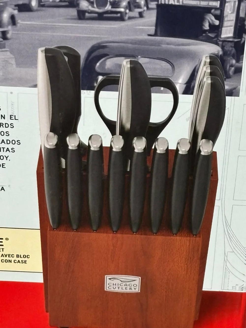 Avondale 16pc Knife Block Set - Black